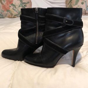 COLE HAAN • Nike Air Black Leather Booties